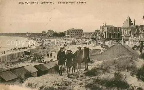 AK / Ansichtskarte Pornichet La plage vers la Baule Pornichet