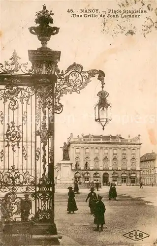 AK / Ansichtskarte Nancy_Lothringen Place Stanislas Grille de Jean Lamour Nancy Lothringen