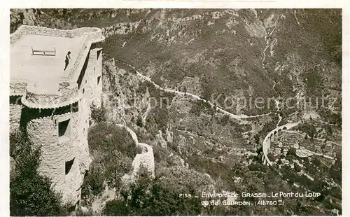 AK / Ansichtskarte Grasse_Alpes_Maritimes Pont du Loup vu de Gourdon Grasse_Alpes_Maritimes