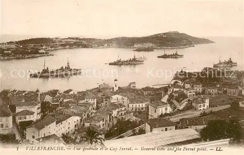 AK / Ansichtskarte Villefranche sur Mer Vue generale et le Cap Ferrat Bateaux Villefranche sur Mer
