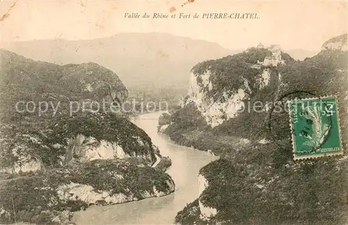 AK / Ansichtskarte Pierre Chatel Panorama Vallee du Rhone et le fort Pierre Chatel