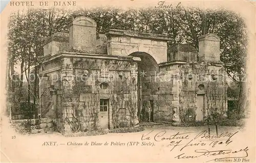 AK / Ansichtskarte Anet Chateau de Diane de Poitiers XVIe siecle Anet