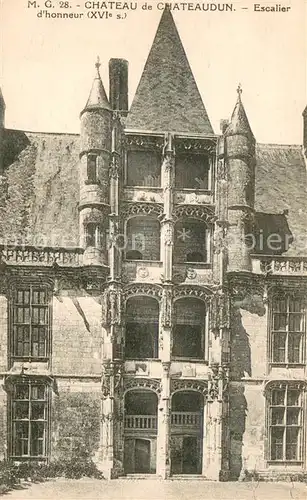 AK / Ansichtskarte Chateaudun Chateau Escalier d honneur XVIe siecle Schloss Chateaudun