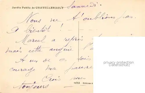 AK / Ansichtskarte Chatellerault Jardin Public Chatellerault