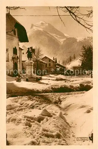 AK / Ansichtskarte Morzine La place de lEglise et la pointe de Nion Morzine