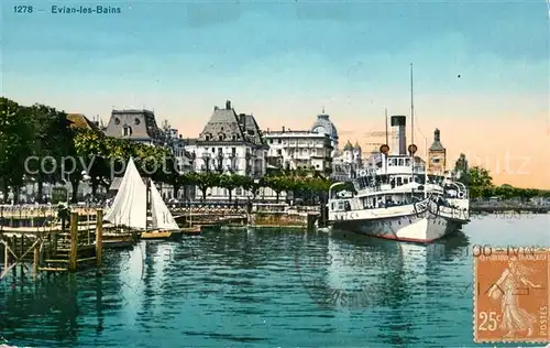 AK / Ansichtskarte Evian les Bains_Haute_Savoie Le Port Evian les Bains_Haute