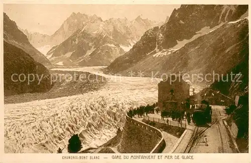 AK / Ansichtskarte Chamonix Mont Blanc Gare du Montanvert et mer de glace Chamonix