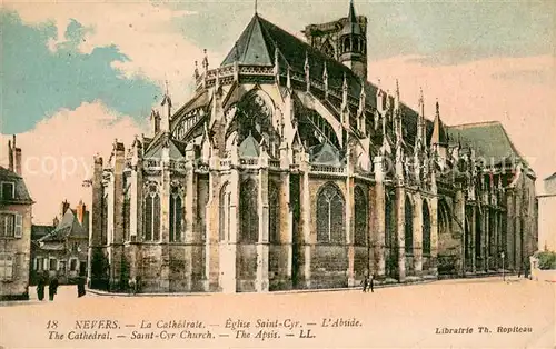 AK / Ansichtskarte Nevers_Nievre La Cathedrale Eglise Saint Cyr l Abside Nevers Nievre