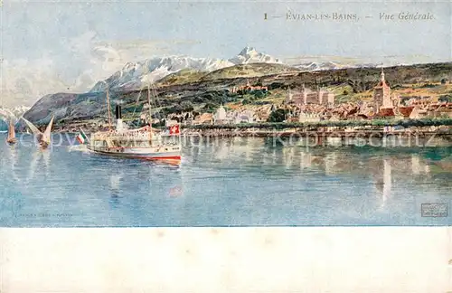 AK / Ansichtskarte Evian les Bains_Haute_Savoie Vue generale Evian les Bains_Haute