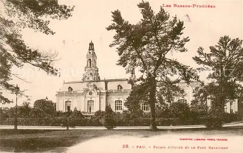 AK / Ansichtskarte Pau Palais dHiver et la Parc Beaumont Pau