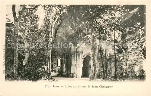 AK / Ansichtskarte Fleurines Ruine du Prieure de Saint Christophe Fleurines