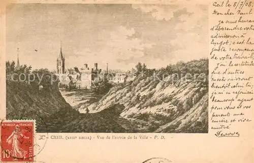 AK / Ansichtskarte Creil Vue de lentree de la Ville Creil