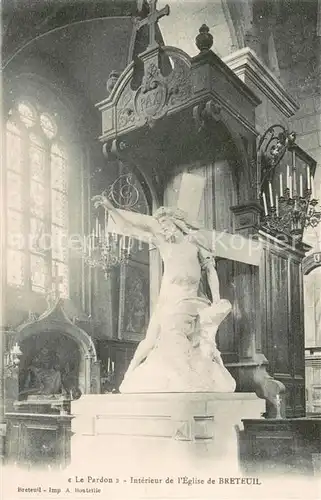 AK / Ansichtskarte Breteuil_Oise Le Pardon Interieur de l Eglise Breteuil Oise