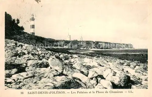 AK / Ansichtskarte Saint Denis d_Oleron Les Falaises et le Phare de Chassiron Saint Denis d_Oleron