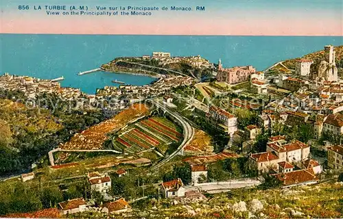 AK / Ansichtskarte La_Turbie Vue sur la Principaute de Monaco La_Turbie