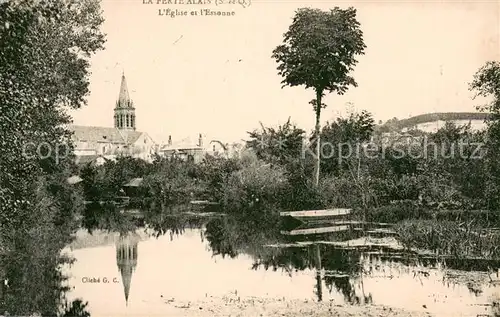 AK / Ansichtskarte La_Ferte Alais Eglise et l Essenne La_Ferte Alais