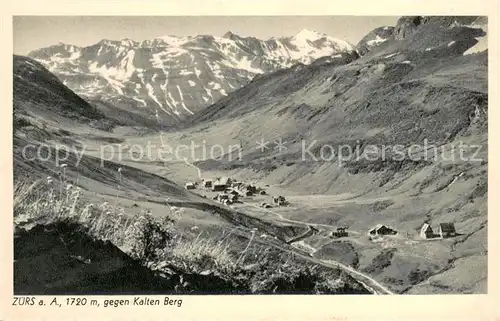 AK / Ansichtskarte Zuers_Arlberg gegen Kalten Berg Zuers Arlberg