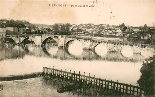 AK / Ansichtskarte Limoges_Haute_Vienne Pont Saint Martial Limoges_Haute_Vienne