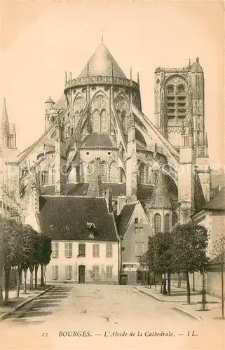 AK / Ansichtskarte Bourges Abside de la Cathedrale Bourges