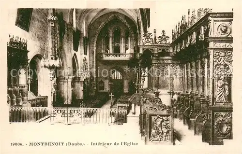 AK / Ansichtskarte Montbenoit Interieur de l Eglise Montbenoit
