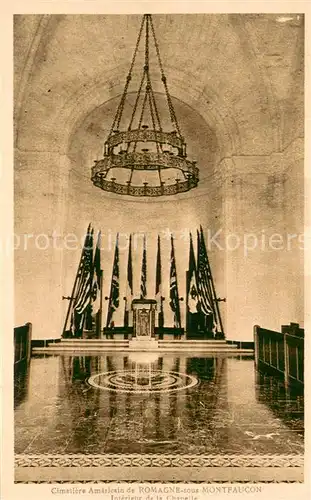 AK / Ansichtskarte Romagne sous Montfaucon Cimetiere Interieur de la Chapelle Romagne sous Montfaucon