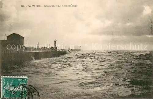 AK / Ansichtskarte Le_Havre Grosse mer La nouvelle Jetee Le_Havre