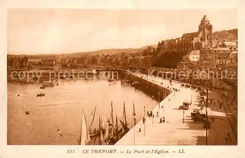 AK / Ansichtskarte Le_Treport Le Port et l Eglise Le_Treport