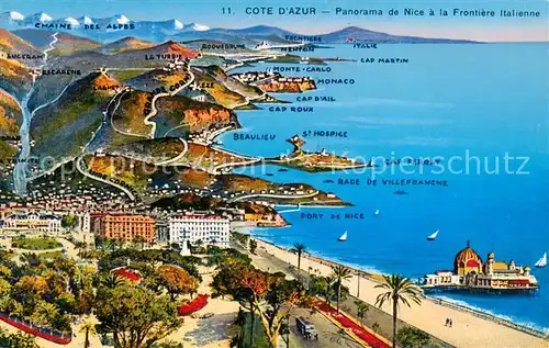 AK / Ansichtskarte Nice_Alpes_Maritimes Panorama a la Frontiere Italienne Nice_Alpes_Maritimes
