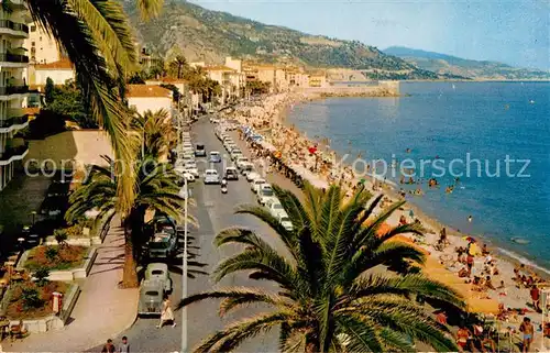 AK / Ansichtskarte Menton_Alpes_Maritimes La Promenade et la Plage Menton_Alpes_Maritimes