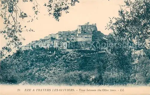 AK / Ansichtskarte Eze_Alpes Maritimes a travers Les Oliviers Eze_Alpes Maritimes