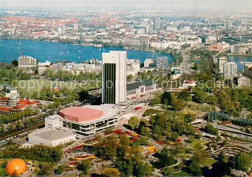 AK / Ansichtskarte Hamburg Blick vom Fernsehturm auf Congress Centrum und Alster Hamburg