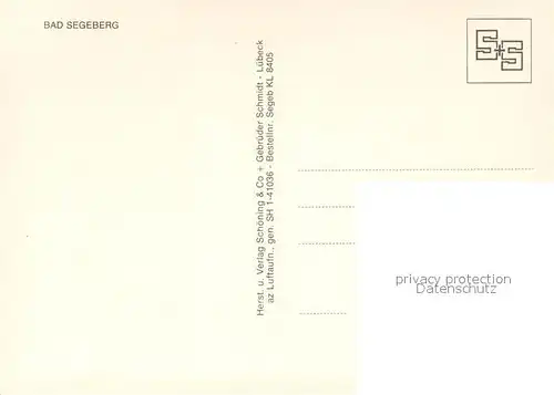 AK / Ansichtskarte Bad_Segeberg Fliegeraufnahme Bad_Segeberg