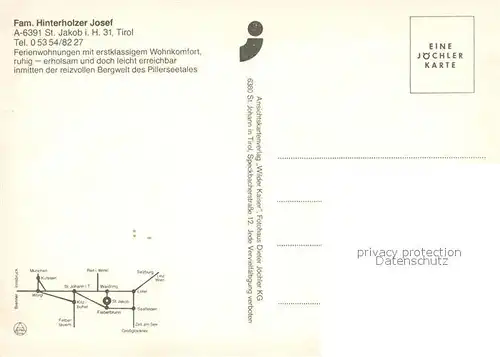 AK / Ansichtskarte St_Jakob_Pillersee Ferienwohnung Hinterholzer St_Jakob_Pillersee