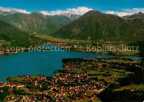 AK / Ansichtskarte Bad_Wiessee Fliegeraufnahme am Tegernsee mit Wallberg und Bodenschneid Bad_Wiessee