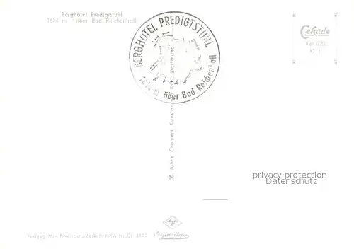 AK / Ansichtskarte Bad_Reichenhall Fliegeraufnahme Berghotel Predigtstuhl Bad_Reichenhall