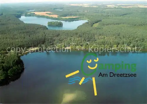 AK / Ansichtskarte Dreetz_Neustadt_Dosse Fliegeraufnahme Dreetzsee Camping Dreetz_Neustadt_Dosse