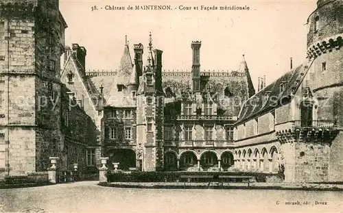 AK / Ansichtskarte Maintenon Chateau Cour et Facade meridionale Schloss Maintenon