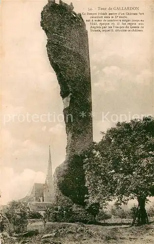 AK / Ansichtskarte Gallardon Chateau Donjon Ruine de la Tour Gallardon