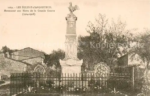AK / Ansichtskarte Argenteuil_Val_d_Oise Monument aux Morts de la Grande Guerre Argenteuil_Val_d_Oise