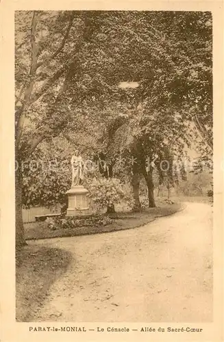 AK / Ansichtskarte Paray le Monial Cenacle Allee du Sacre Coeur Statue Monument Paray le Monial