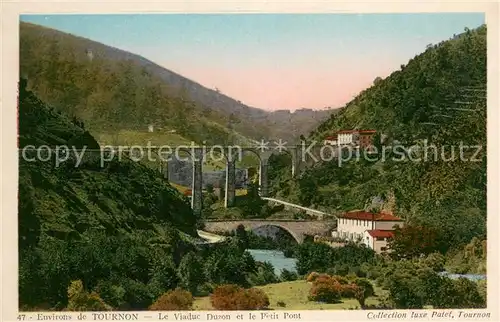 AK / Ansichtskarte Tournon Le Viaduc Duzon et le Petit Pont Tournon