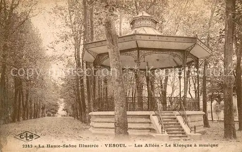 AK / Ansichtskarte Vesoul_Haute_Saone Les Allees Le Kiosque a musique Vesoul_Haute_Saone