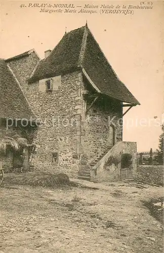 AK / Ansichtskarte Paray le Monial Maison Natale de la Bienbeureuse marguerite Marie Alacoque Paray le Monial