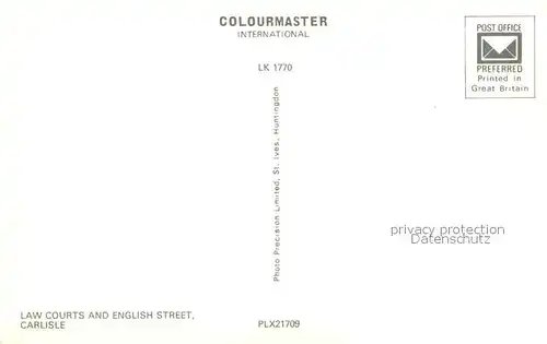 AK / Ansichtskarte Carlisle Law Courts and English Street 