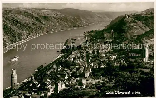 AK / Ansichtskarte Oberwesel_Rhein Panorama Oberwesel Rhein