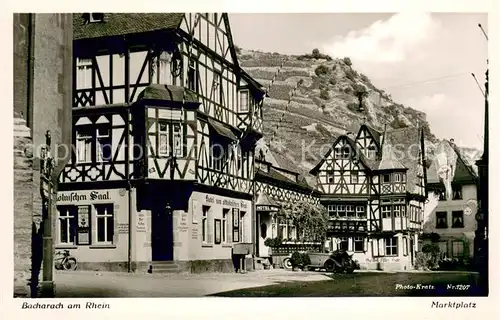 AK / Ansichtskarte Bacharach_Rhein Marktplatz Bacharach Rhein