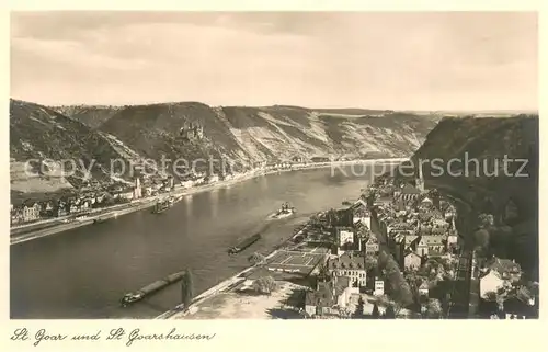 AK / Ansichtskarte St_Goar und St Goarshausen Panorama St_Goar