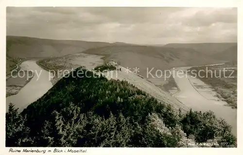 AK / Ansichtskarte Puenderich_Mosel Ruine Marienburg mit Blick ins Moseltal Puenderich Mosel