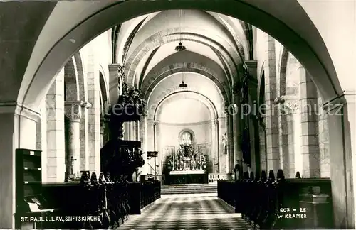 AK / Ansichtskarte St_Paul_Lavanttal Stiftskirche Inneres St_Paul_Lavanttal