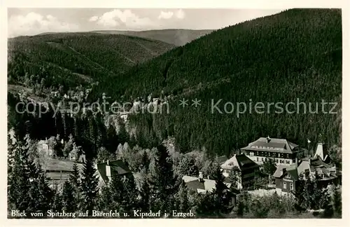 AK / Ansichtskarte Baerenfels_Erzgebirge und Kipsdorf Blick vom Spitzberg Baerenfels Erzgebirge